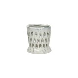 LIGHT HOLDER CORAL STONEWARE GREY 11 - CANDLE HOLDERS, CANDLES